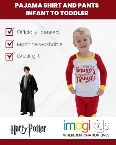 Vista 3 de Harry Potter Conjunto de camisa y pantalones de pijama para bebés y niños pequeños