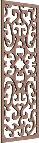 Vista 44 de 9 3/8 pulgadas de ancho x 24 3/8 pulgadas de alto x 1/4 de alto Smithfield paneles de pared de madera con calado, abedul