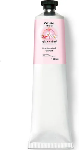 Vista 26 de Pintura al óleo profesional que brilla en la oscuridad Artista Pintura al óleo luminiscente fosforescente autoluminosa Glow Cubed