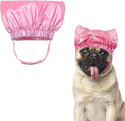 Vista 9 de Gorro de ducha para mascotas, impermeable, reutilizable, con correa ajustable, para gatos y perros, gorro de baño para gatos, perros, gatitos