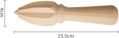 Vista 7 de Exprimidor manual de madera maciza de haya, exprimidor de cono de limón de haya, herramienta de exprimir jugo de limón de naranja