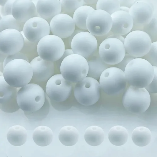 Vista 48 de Abalorios de silicona, 120 piezas de 6 mm abalorios redondos de silicona para hacer llaveros, pulseras, collares, aretes, joyas, manualidades DIY