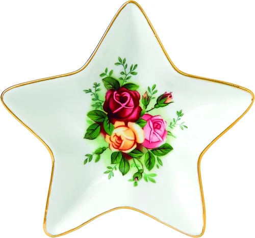 Vista 10 de Juego de taza y platillo de té, diseño de rosas del campo, Juego de 5 cubiertos de mesa