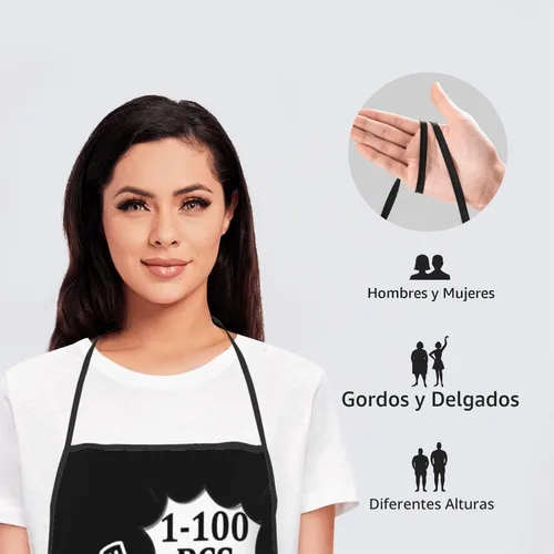 Vista 6 de Custom Apron 1-100 PCS For Men Women with Your Photo Text Logo Personalized Chef & Grilling Aprons For Gifts