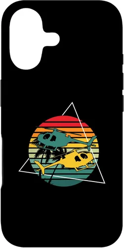 Vista 32 de Retro Helicopters Pilot Aviation Helicopter Case for iPhone 16