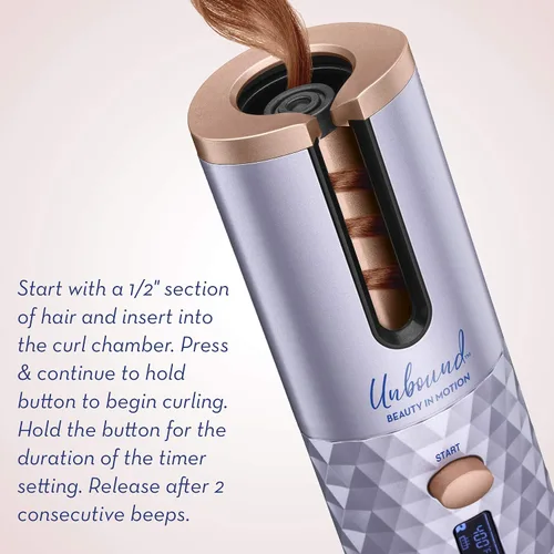Vista 2 de Conair Unbound Rizador Automático Inalámbrico - Rizador Automático Recargable para Rizos u Ondas