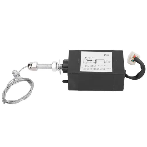 Vista 6 de Solenoid Valve, Disel Engine Solenoid Valve Plastic Normally Open Stop Controller DC24V Shut Off Stop, Automotive Starter Solenoids