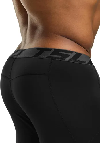 Vista 9 de TSLA - Pantalones de compresión térmica para hombres, calzas deportivas para correr, ropa base de invierno