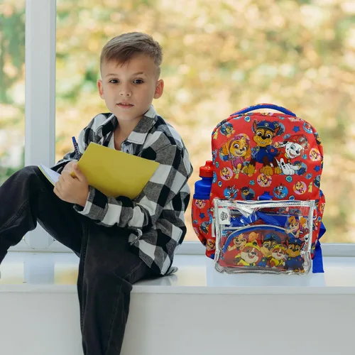 Vista 6 de Juego de mochila de 16 pulgadas para niñas y niños, mochila escolar para niños de jardín de infantes y primaria con accesorios para la escuela