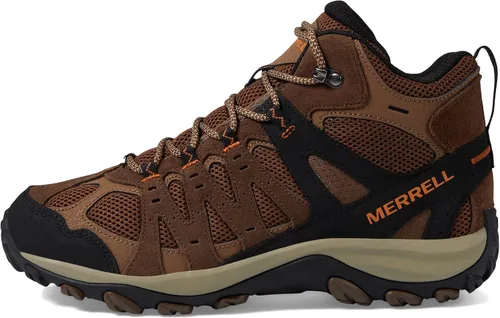 Vista 4 de Merrell Tenis Accentor 3 Mid para hombre, forro textil, punta redonda, cierre de encaje, diseño de caña alta