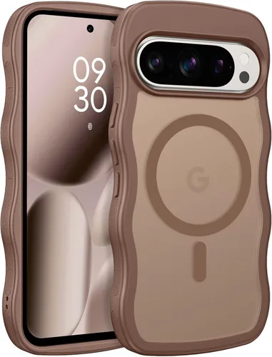 Vista 41 de BENTOBEN Funda magnética para Google Pixel 10, bonita funda rizada ondulada Pixel10 [compatible con MagSafe], antideslizante, a prueba de golpes