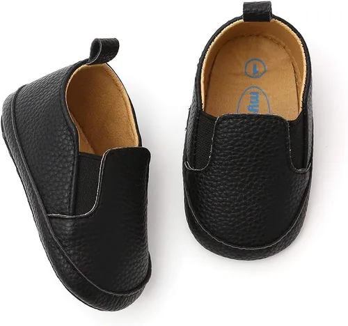 Vista 4 de E-FAK Zapatos unisex para bebés, niños y niñas, antideslizantes, para recién nacidos, primeros pasos, zapatos de cuna