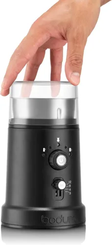Vista 3 de Bodum Bistro - Molinillo eléctrico de cuchillas de café, ajustable, 5 ajustes de molienda, 3 onzas, color negro