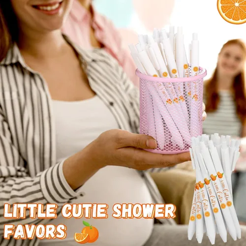 Vista 5 de Ireer 36 piezas de regalos de baby shower con bolígrafos "A Little Cutie" para invitados, juegos, regalos neutros para revelación de género, premios