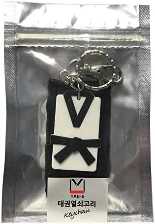 Vista 9 de Llavero de taekwondo con etiqueta de nombre, idea de regalo pensada de calidad prémium para estudiantes y profesores de artes marciales