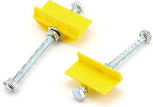 Vista 2 de QWORK Localizador de azulejos, paquete de 10 reguladores de nivel de azulejos de cerámica de pared, altura ajustable de 0.197-3.543 in, localizador