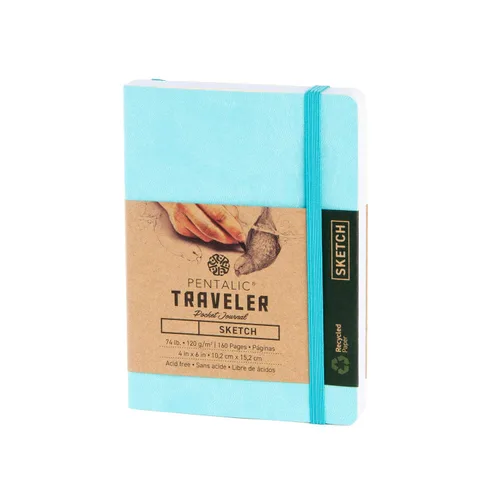 Vista 27 de Cuaderno de bocetos Travelers Dot Grid Pentalic Art, libre de ácidos