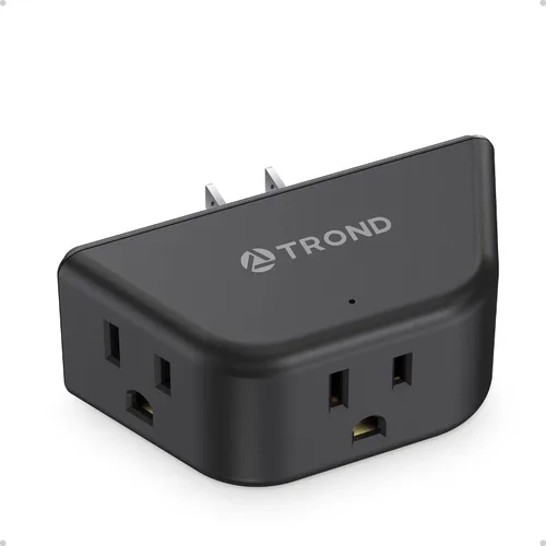 Vista 24 de TROND Extensor de salida con USB, divisor de pared con 2 tomas AC, 3 puertos USB, adaptador de enchufe de pared de diseño de 3 lados, elementos
