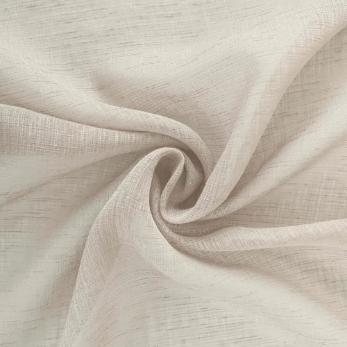 Vista 6 de Cortinas de 24 pulgadas para ventanas de cocina, juego de 2 paquetes de cortinas de café, cortinas traslúcidas color beige crema para ventanas