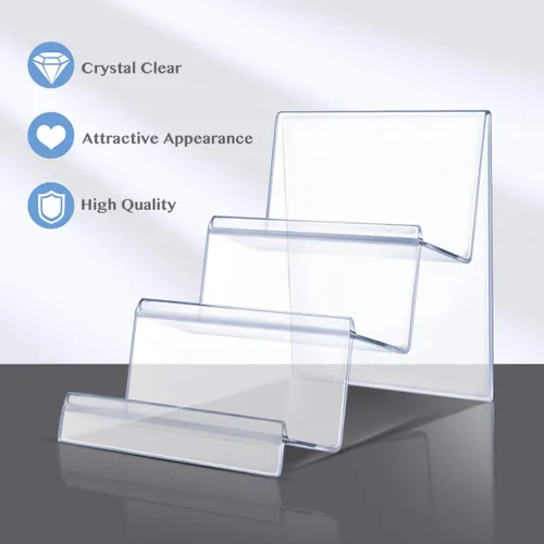 Vista 4 de Topbathy - Cartera de acrílico transparente de 3 niveles, soporte para bolso, expositor de joyas, cosméticos