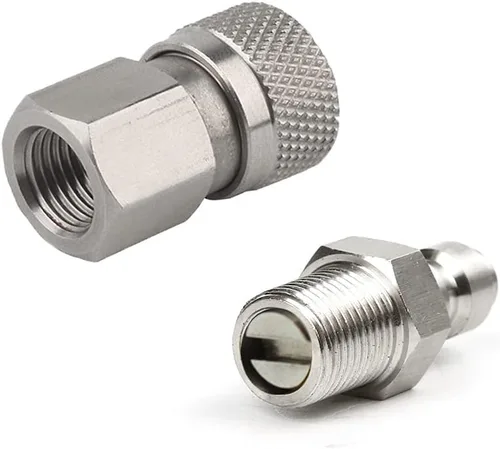 Vista 10 de Conector BSPP de 1/8 a 0.315 in Plug Fill Nipple Foster Set de desconexión