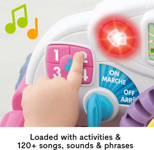 Vista 4 de Laugh & Learn Etapas de Smart Crawl Azul alrededor coche, Auto Smart Stages, rosa, Rosado