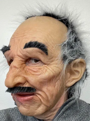 Vista 3 de Louigi, La Super Suave Edad Media Hombre Látex Máscara Cara Con Movimiento De La Boca