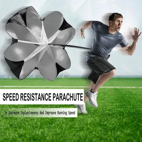Vista 6 de Vztipki Speed & Agility Training Equipment-20ft Agility Ladder, 6 Poles, 12 Soccer Cones, Resistance Parachute, Jump Rope, Soccer Football