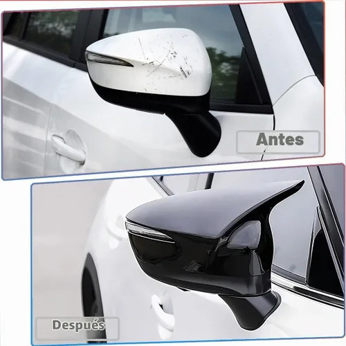 Vista 3 de MUXEE 2 tapas de cubierta de espejo trasero deportivo para Mazda CX5 CX-5 2015 2016/CX3 CX-3 2016-2021 ABS cubierta de espejo de ala de puerta Negro