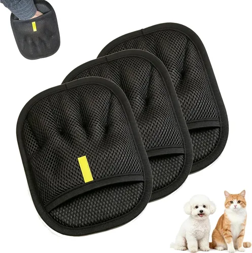 Vista 8 de Guante removedor de pelo de mascotas reutilizable, herramienta electrostática para quitar el pelo de mascotas para ropa, sofá, alfombra, asiento