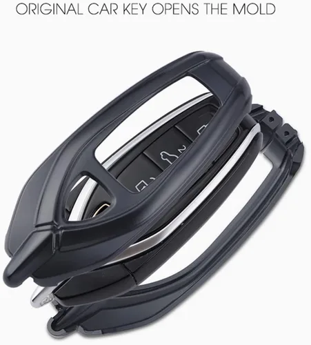 Vista 4 de Funda protectora de aleación de aluminio para llavero compatible con Lamborghini URUS 2021-2022 (negro)
