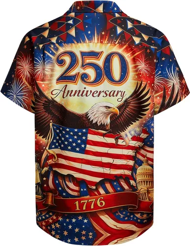 Vista 20 de Camisa de Halloween para Hombre de Hardaddy, de Manga Corta, con Botón, con Estampado Gracioso, Camisa Casual Negro