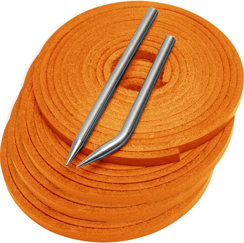 Vista 18 de Softball Baseball Glove Lace, Mitt Lace Repair Kit Includes 2 Leather Laces and Lacing Needle for Catcher's Glove