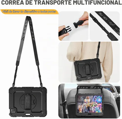 Vista 6 de HXCASEAC Funda para iPad Pro de 11 pulgadas (2022/2021/2020/2018) a prueba