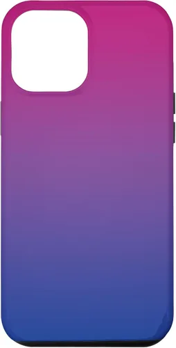 Vista 26 de Funda degradada con diseño de bandera de Bisexual Pride para iPhone 17, color rosa, morado, azul