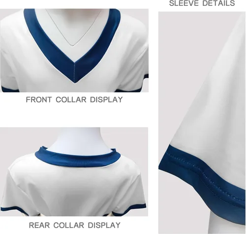 Vista 5 de SPORTBANG Disfraz de anime Nami Cosplay 2023 película marinero vestido para niñas Halloween camisa a rayas falda traje