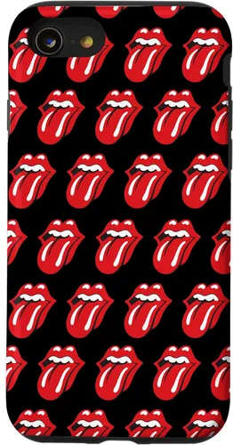 Vista 18 de Rolling Stones Classic Tongue Logo Repeat - Carcasa para iPhone 17, color negro