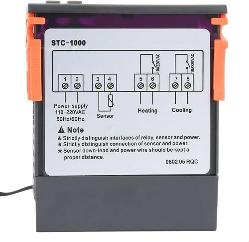 Vista 6 de Controlador digital de temperatura, termostato de control de temperatura, sensor de temperatura, interruptor de control centígrado eléctrico