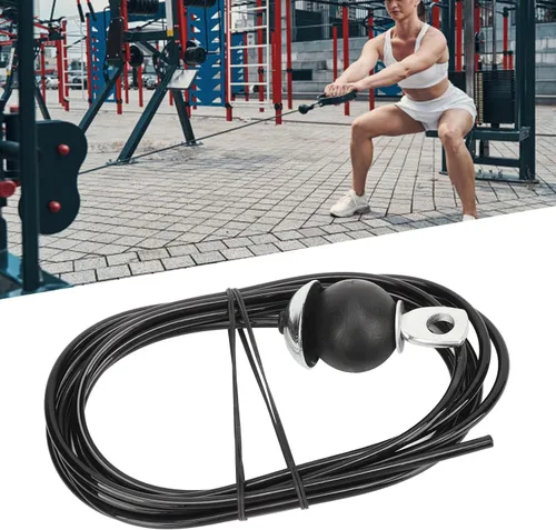 Vista 7 de Cable de polea de 0.197 in de grosor, cable de rodamiento de carga de 220.5 libras, cable de repuesto para gimnasio para equipos de ejercicio