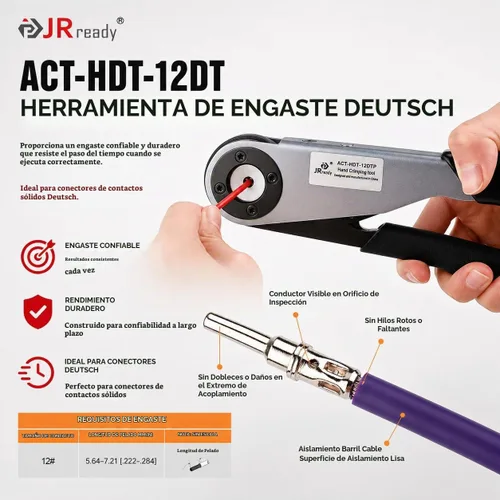 Vista 4 de JRready ST6361 Deutsch Kit del conector, 2 conectores impermeables DTP IP68