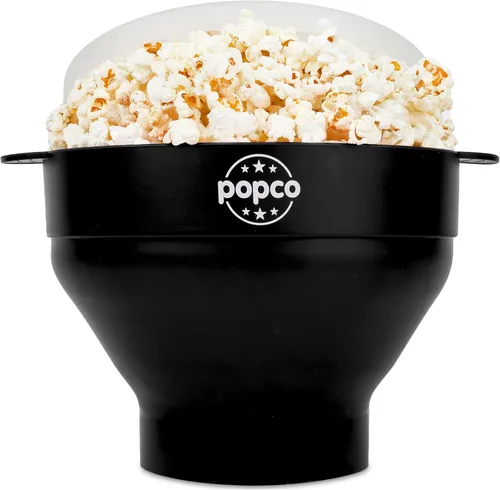 Vista 13 de POPCO Palomitas de maíz de silicona para microondas con asas, para hacer palomitas de maíz, para microondas, cuenco plegable, apto