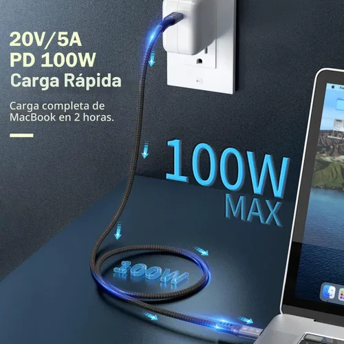 Vista 4 de Cable USB 4 para Thunderbolt 4 40Gbps 8K a 60Hz PD 100W 3.3ft