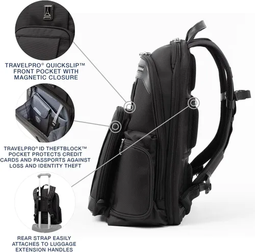 Vista 5 de Travelpro Platinum Elite - Mochila para laptop de negocios, se adapta a portátiles de hasta 17.5 pulgadas, trabajo escolar, viajes para hombres