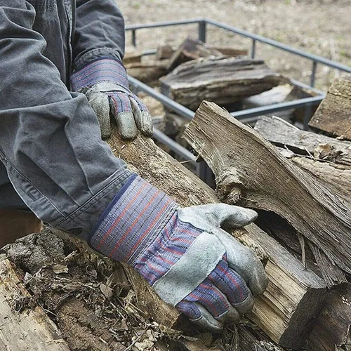 Vista 4 de Guantes de trabajo ATERET AG60 con puño de seguridad y pulgar en diagonal Juego de 12 pares Ideal para paisajismo y jardinería