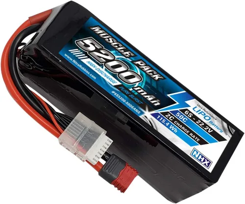 Vista 3 de NHX Muscle Pack 6S 22.2V 5200mAh 50C Lipo Batería con conector DEANS