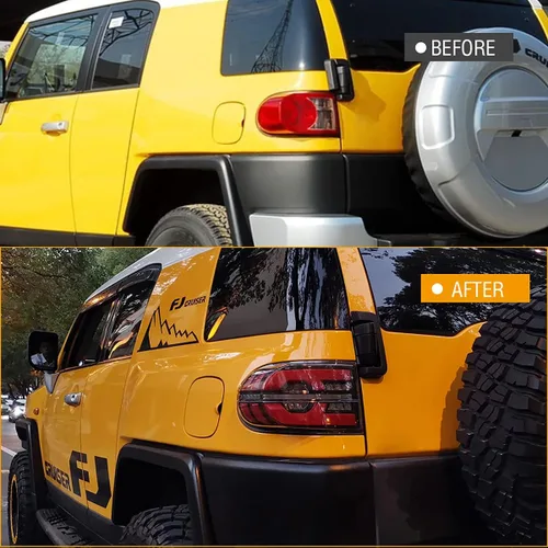 Vista 4 de TT-ABC Ultimate Mods - Luces traseras para Toyota FJ cruiser 2006-2020, luces traseras LED, lámpara modificada (transparente)