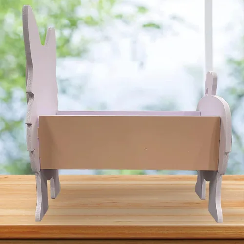 Vista 7 de Macetas de madera para perros con forma de animal de 14 pulgadas 2024, maceta de jardín para suculentas, diseño de perros lindos para interiores