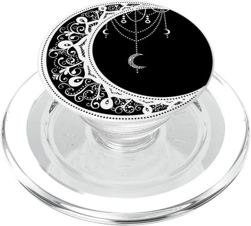 Vista 8 de Astrología Pagan Wicca Regalo de bruja atrapasueños cristales Moon PopSockets PopGrip: agarre intercambiable para teléfonos y tabletas