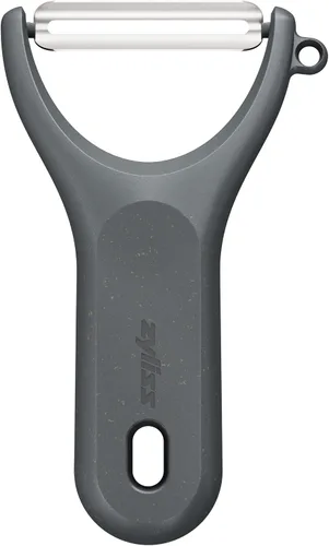 Vista 17 de Zyliss Julienne Y Peeler - Hoja de acero inoxidable ultra afilada para zanahorias, calabacines y papas, agarre ergonómico de paja de trigo, cortador