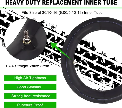 Vista 4 de 130/90-16 Tubo interior 5.00/5.10-16 Tubo de equilibrio de motocicleta resistente para scooter, motocicleta, aplicaciones callejeras y todoterreno
